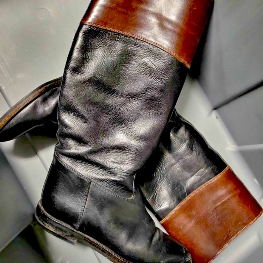 Joan & David Leather boots women size 6/6.5 made in Italy